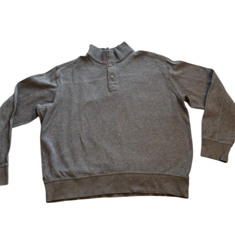 Eddie Bauer Grey Pullover with Button Enclosure